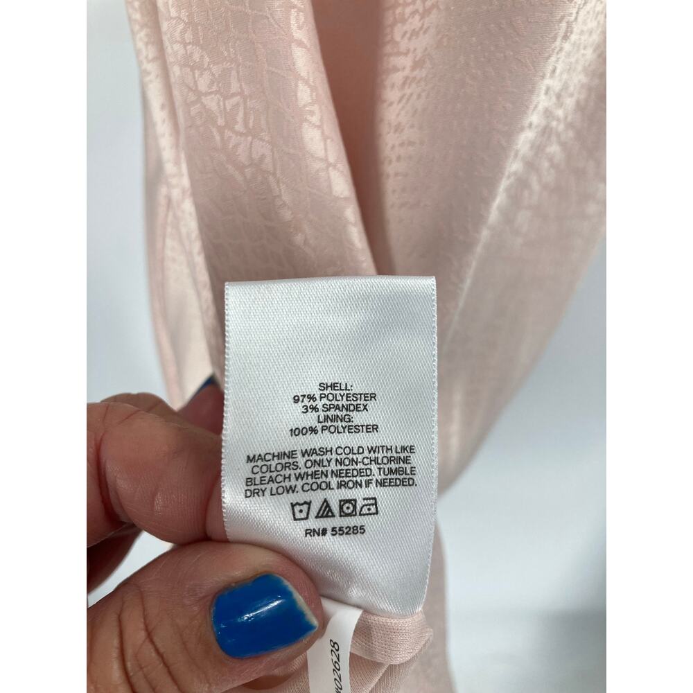 Express Satin Light Pink Reptiles Embossed Slip Dress MIDI Women’s Medium NEW - Picture 11 of 11